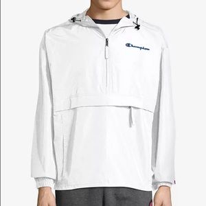 Champion Men's Packable Half-Zip Hooded Water-Resistant Jacket